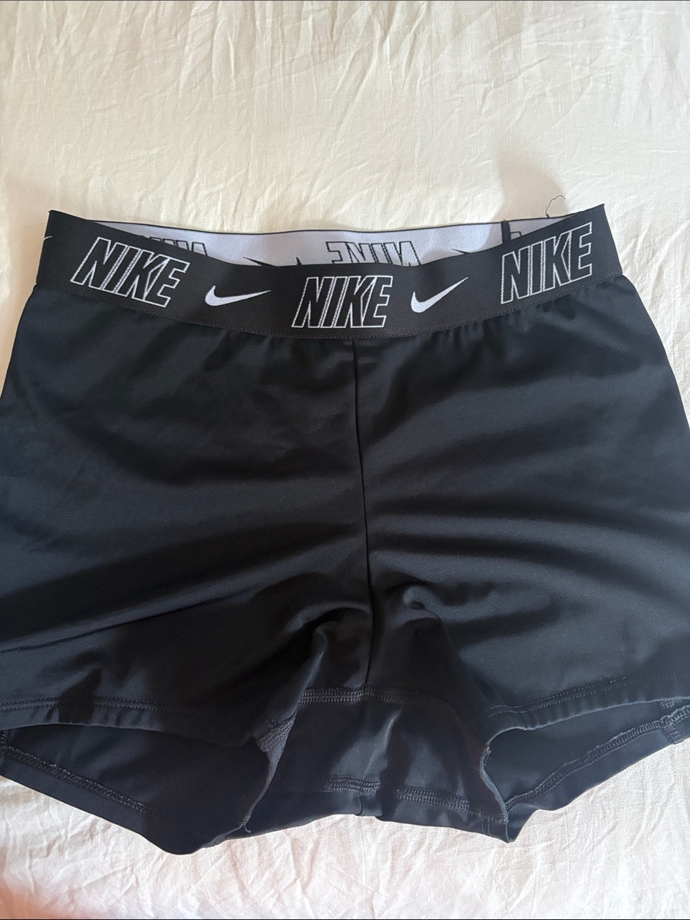 Size small: Nike Black Women's Elastic Logo Bike Shorts